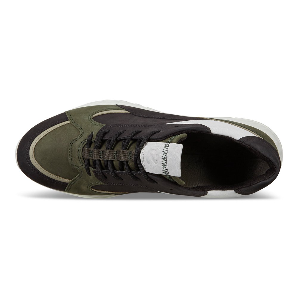 Mens Sneakers - ECCO St.1 - Black/Olive - 6745FNZVI